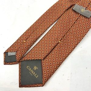 Canali Accessories - CANALI Macclesfield Tie Geometric Brown Gold Silk Canali Accessories - CANALI Macclesfield Tie Geometric Brown Gold Silk